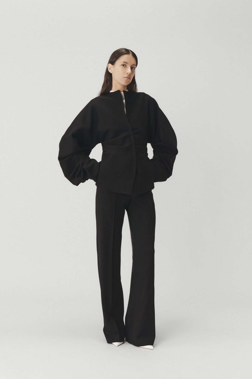 "ETHOS" DRAPED KIMONO JACKET