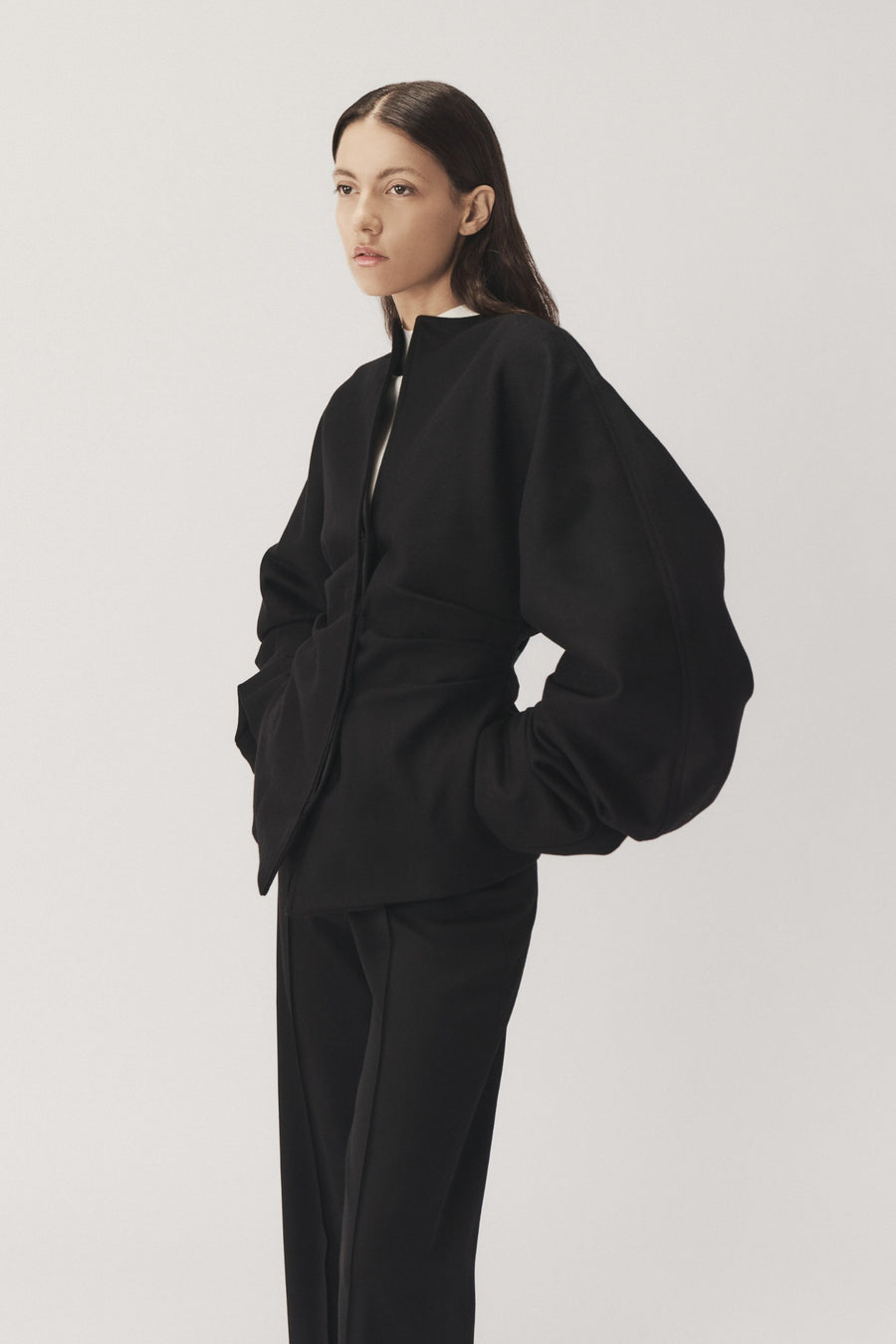 "ETHOS" DRAPED KIMONO JACKET