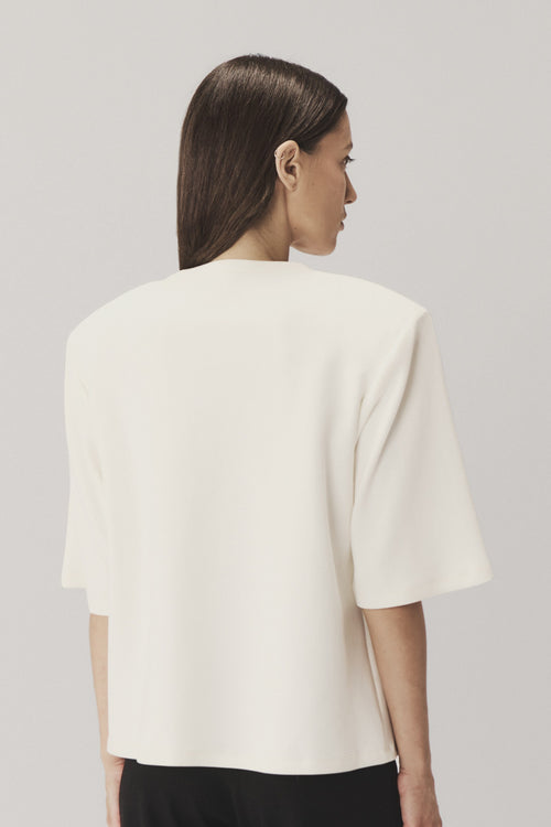 "22" STRUCTURED T-SHIRT - WHITE