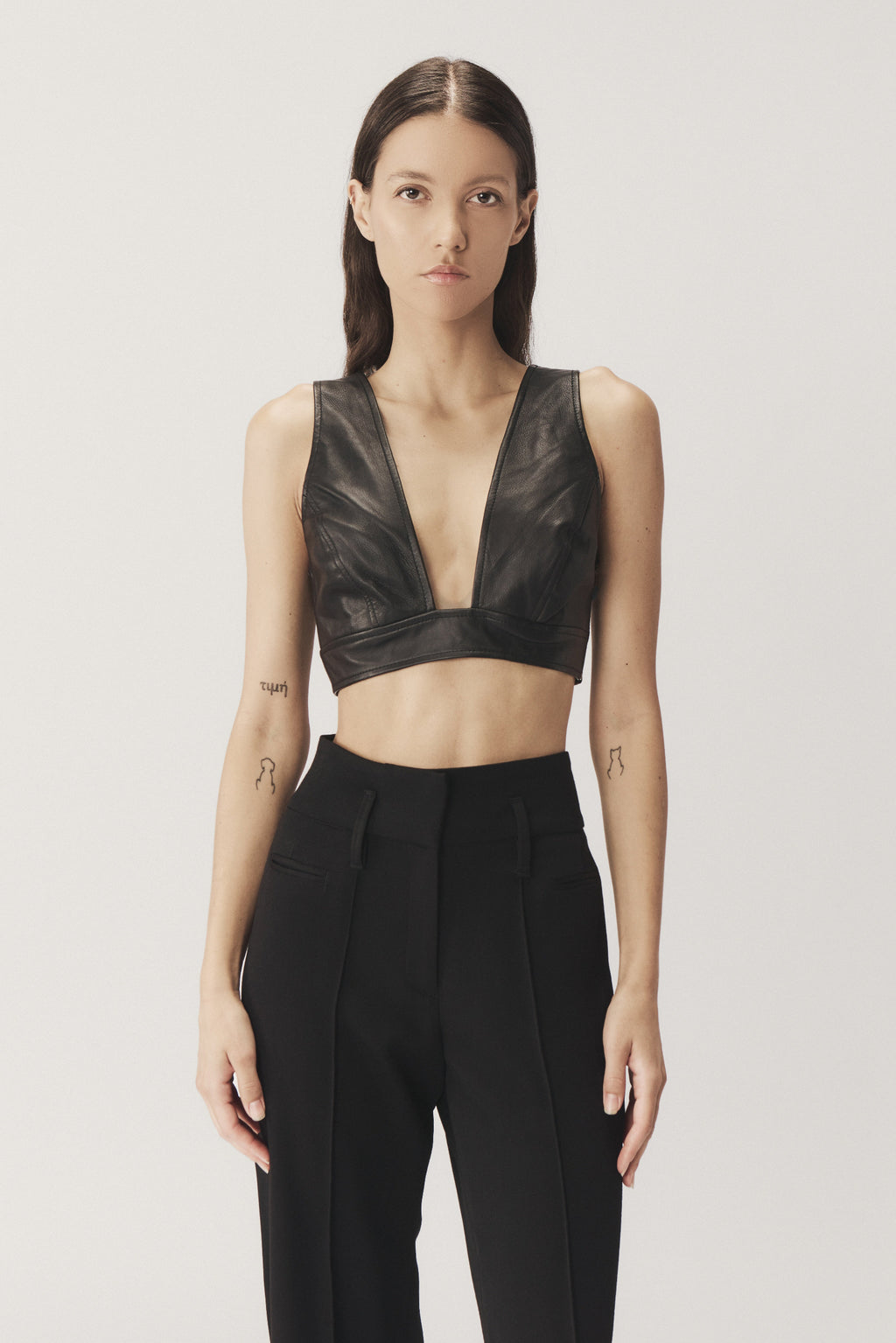 "PHILIA" LEATHER BRA