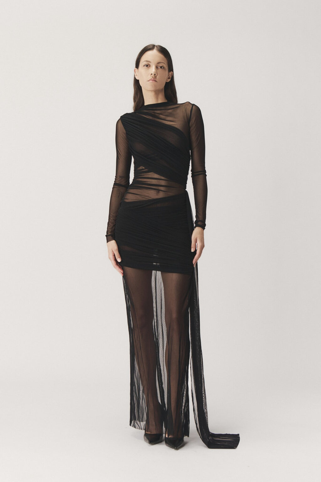 "NEBULA" DRAPED DRESS