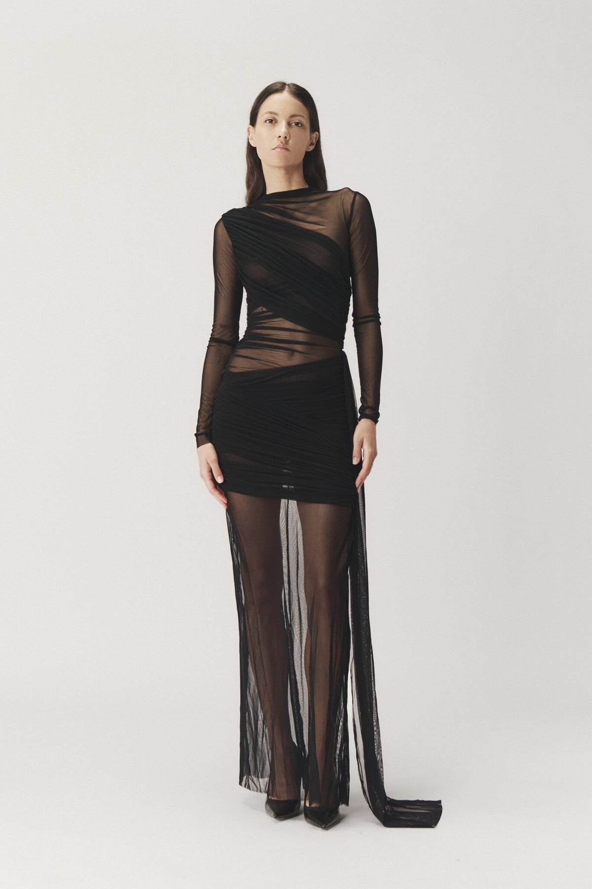 "NEBULA" DRAPED DRESS